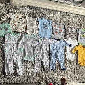 Baby boy clothes 0-3 and 3-6 months. Worn once/ never worn!